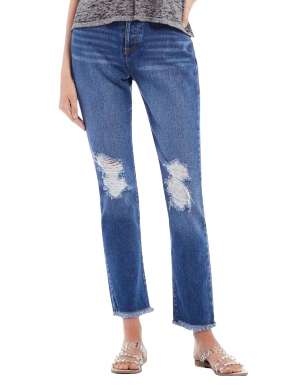 CHELSEA & VIOLET DISTRESSED JEANS